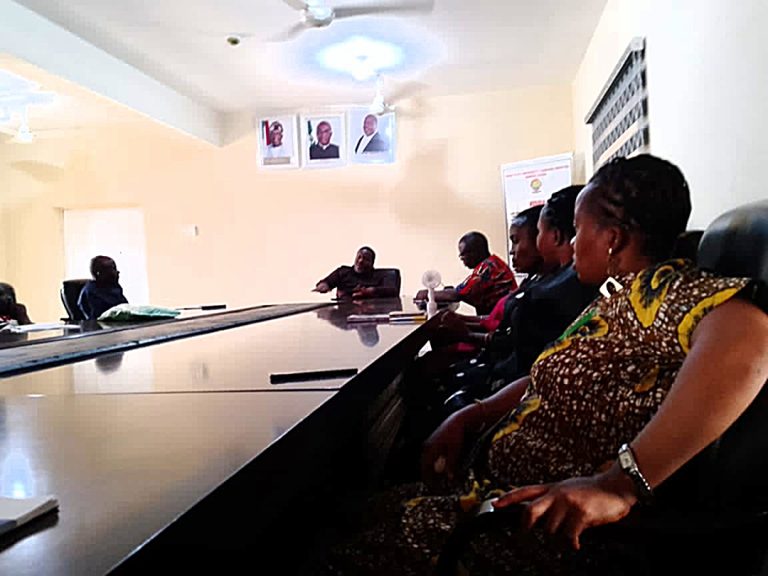 Dr. HWANDE INTERACTS WITH STAFF OF PUBLIC RELATIONS DEPARTMENT OF BSUTH